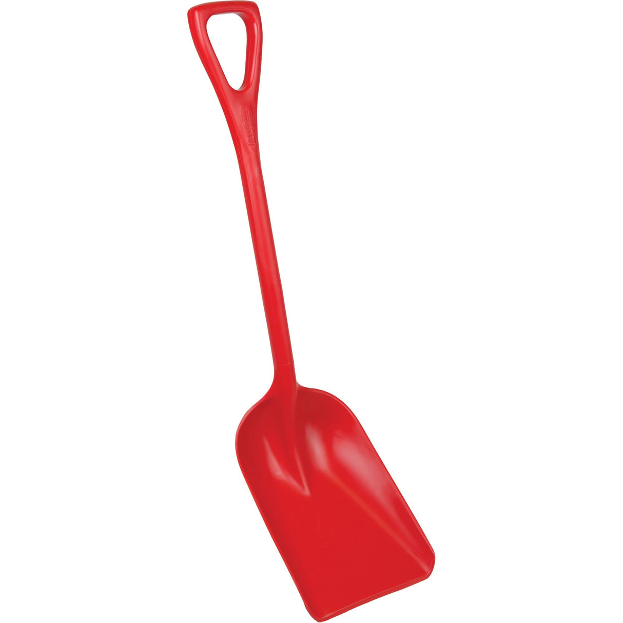 One-Piece Hygienic Shovel, 10" x 6" Blade, 37-1/2" Length, Plastic, Red
