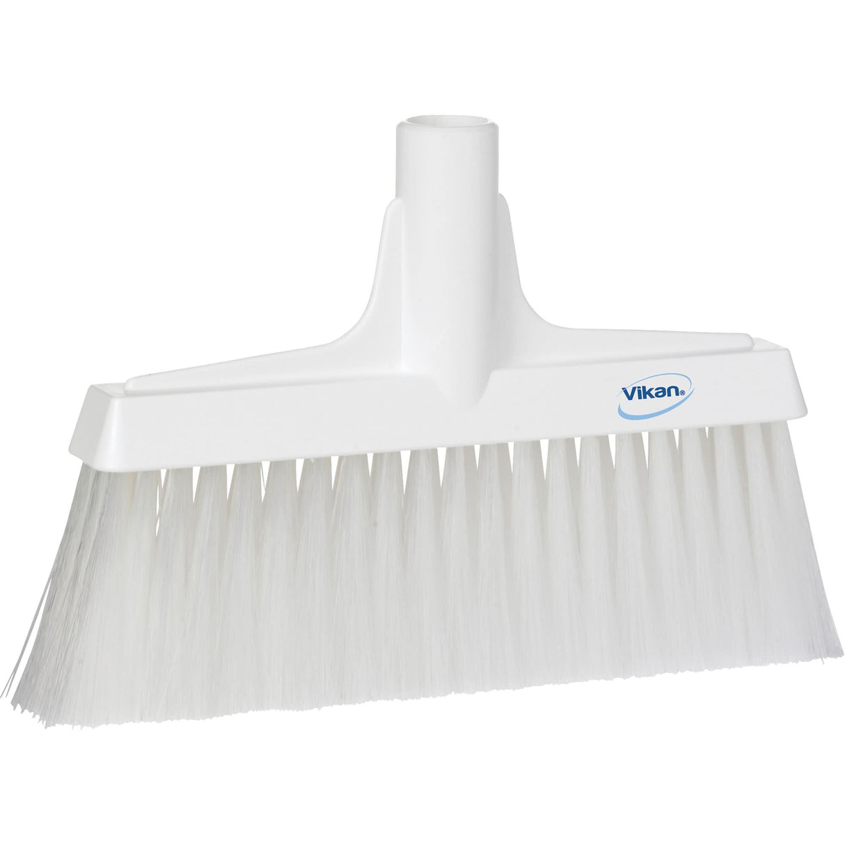 Upright Broom Head, Coarse/Fine Bristles, 10-1/4", Polyester, White
