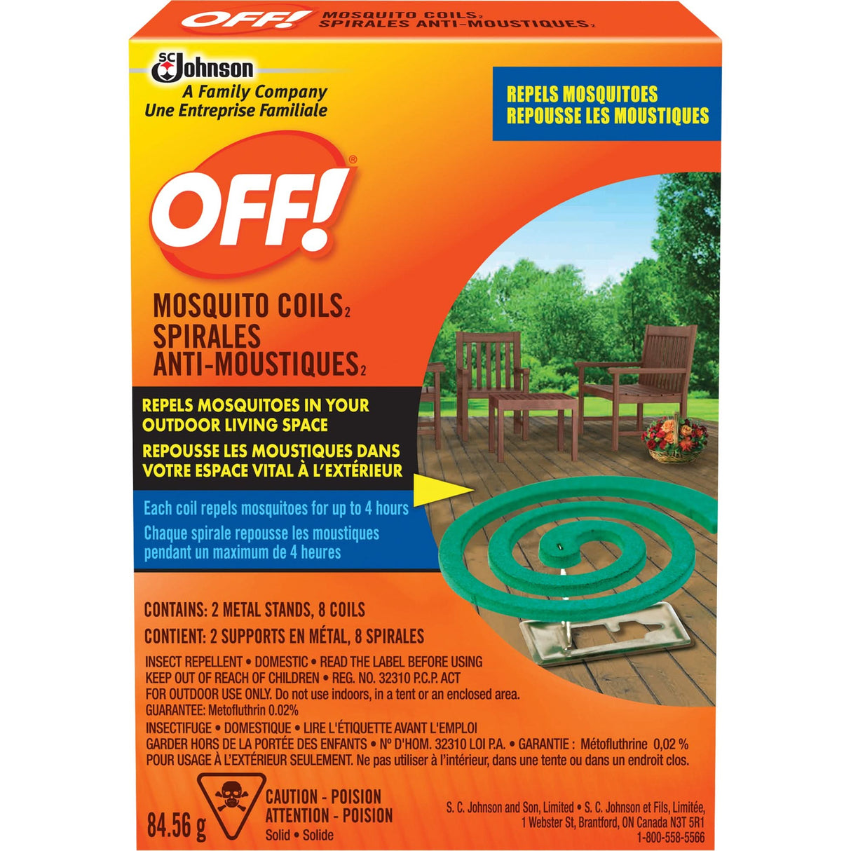 OFF! Mosquito Repellent Coils, DEET Free, Coil, 84.56 g