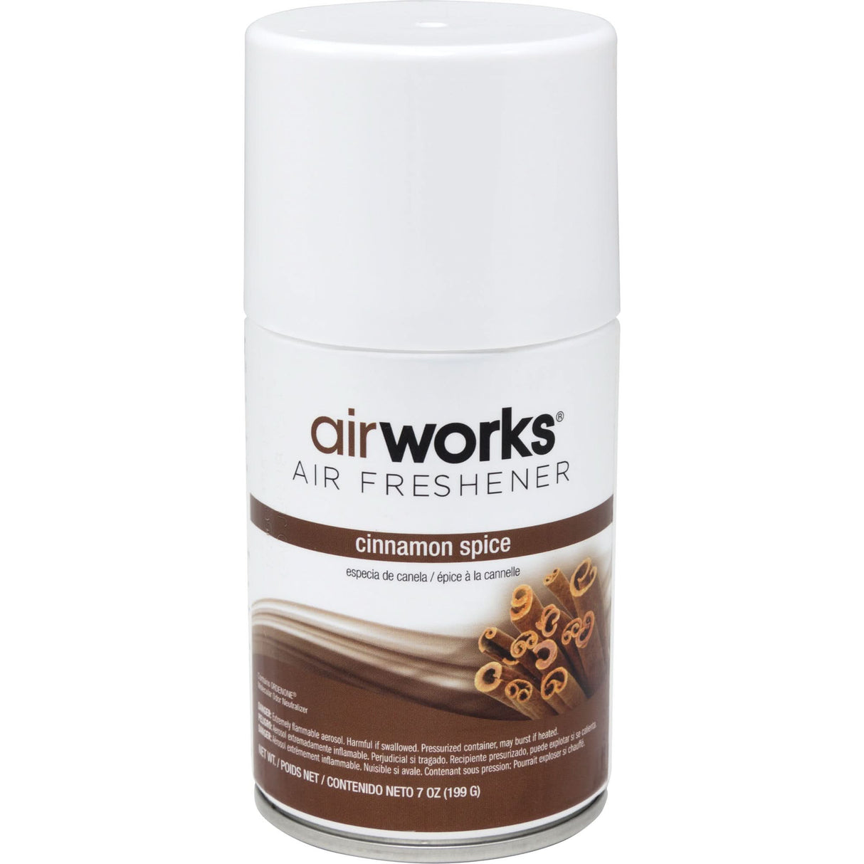 AirWorks® Metered Air Fresheners, Cinnamon Spice, Aerosol Can
