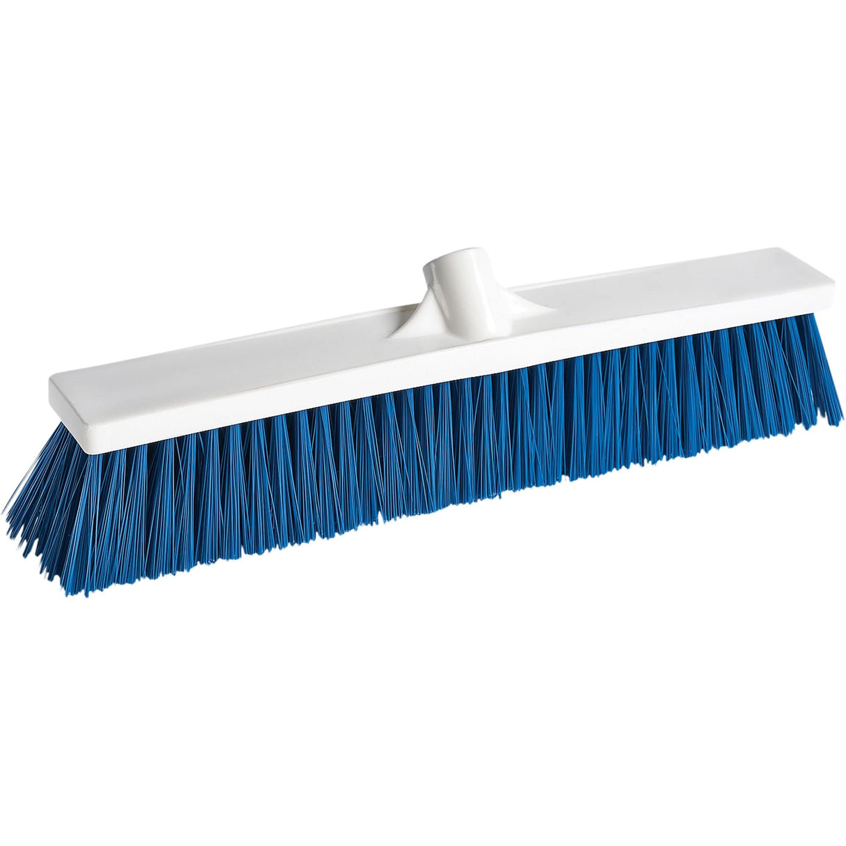 Foodservice Push Broom, Medium Bristles, 18", Polypropylene, White