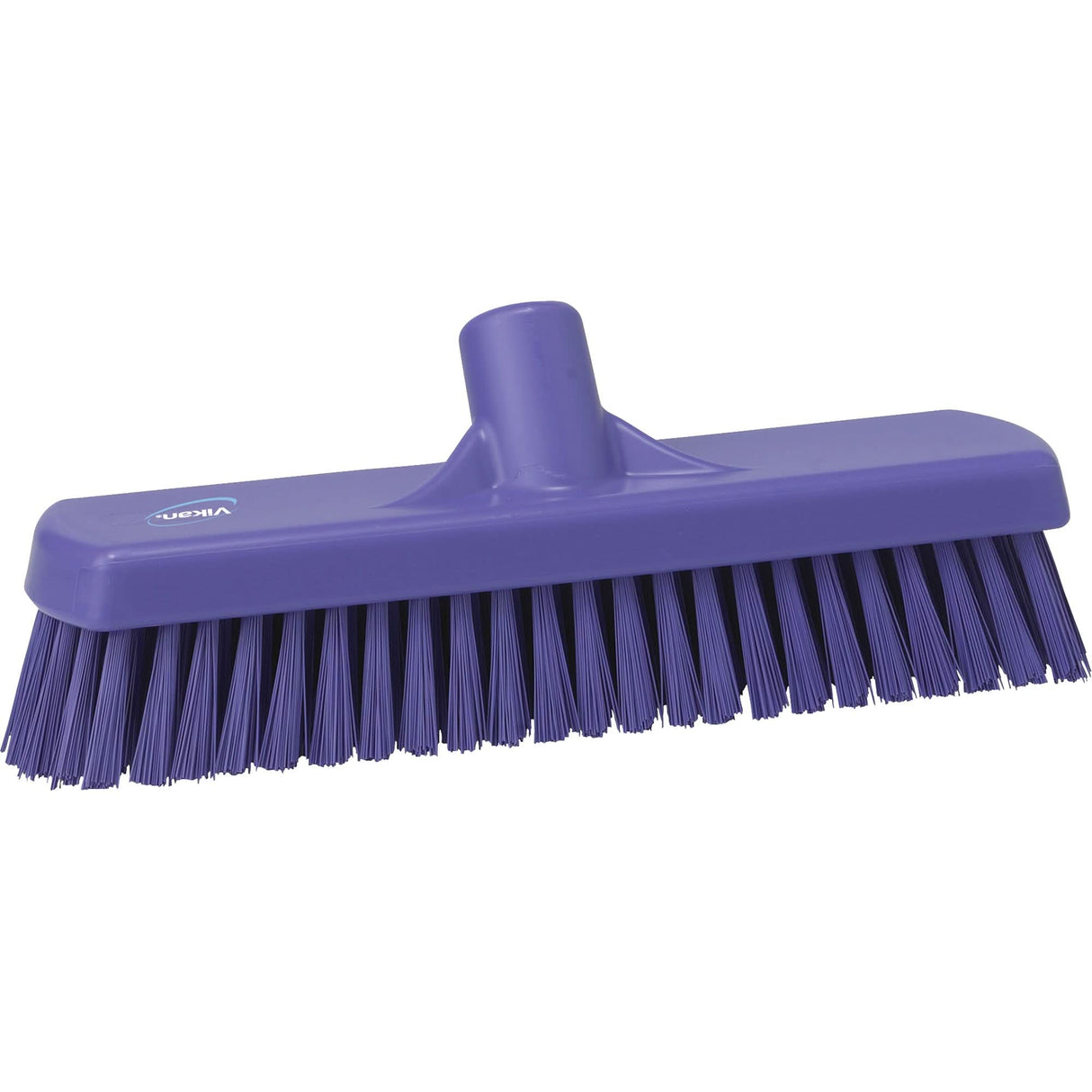 Deck & Wall Scrub Broom, Stiff Bristles, 12", Polyester, Purple