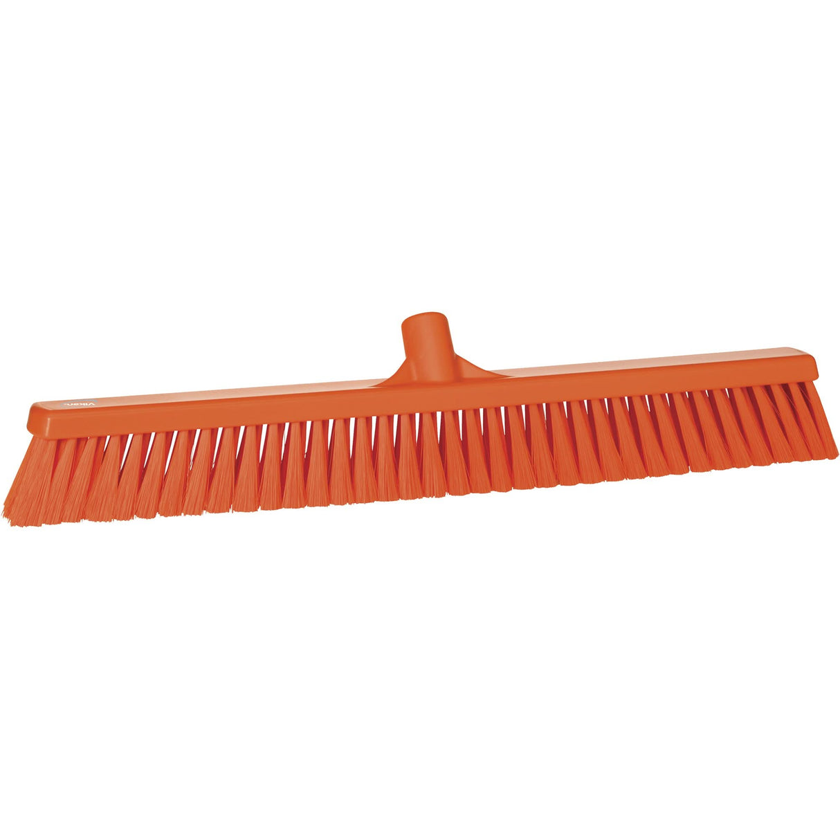 Small Particle Push Broom Head, Fine Bristles, 24", Polyester, Orange