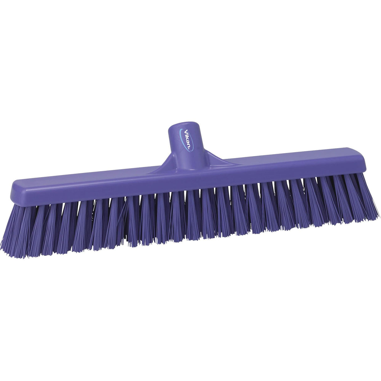 Small Particle Push Broom Head, Fine Bristles, 16-1/2", Polyester, Purple
