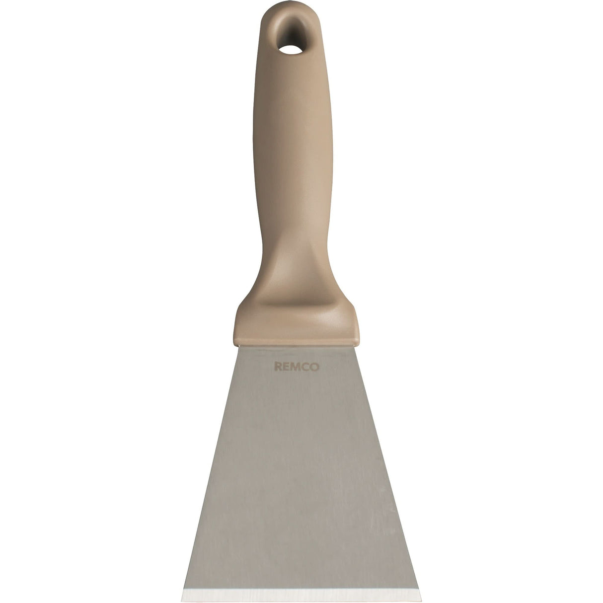 Large Stainless Steel Scraper, Brown, 3" W x 9" L