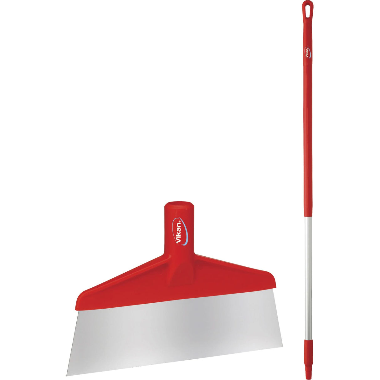 Floor Scraper with Handle, Red, 9-3/5" W x 55-9/10" L