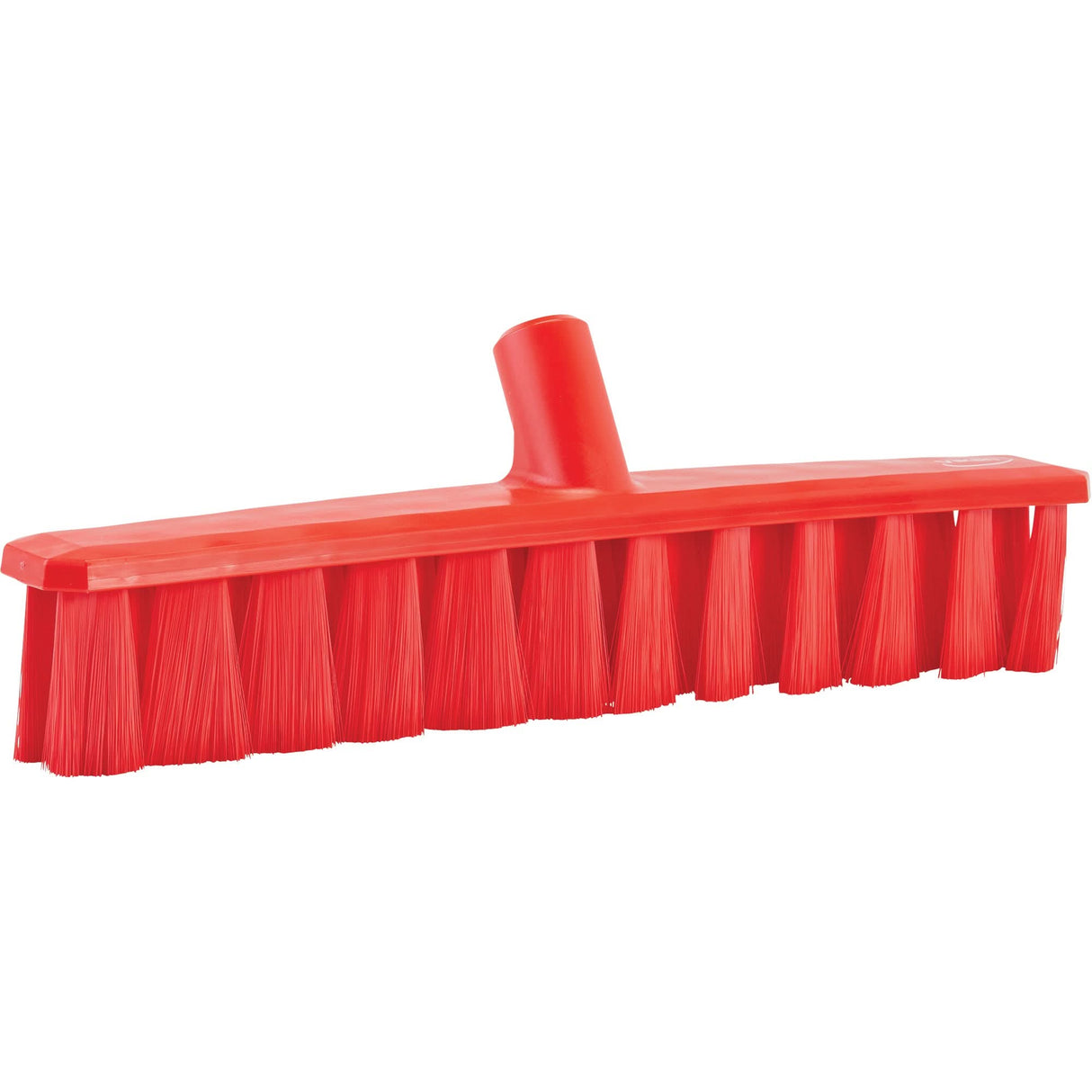 UST Soft Push Broom, Fine Bristles, 15-1/4", Polyester, Red