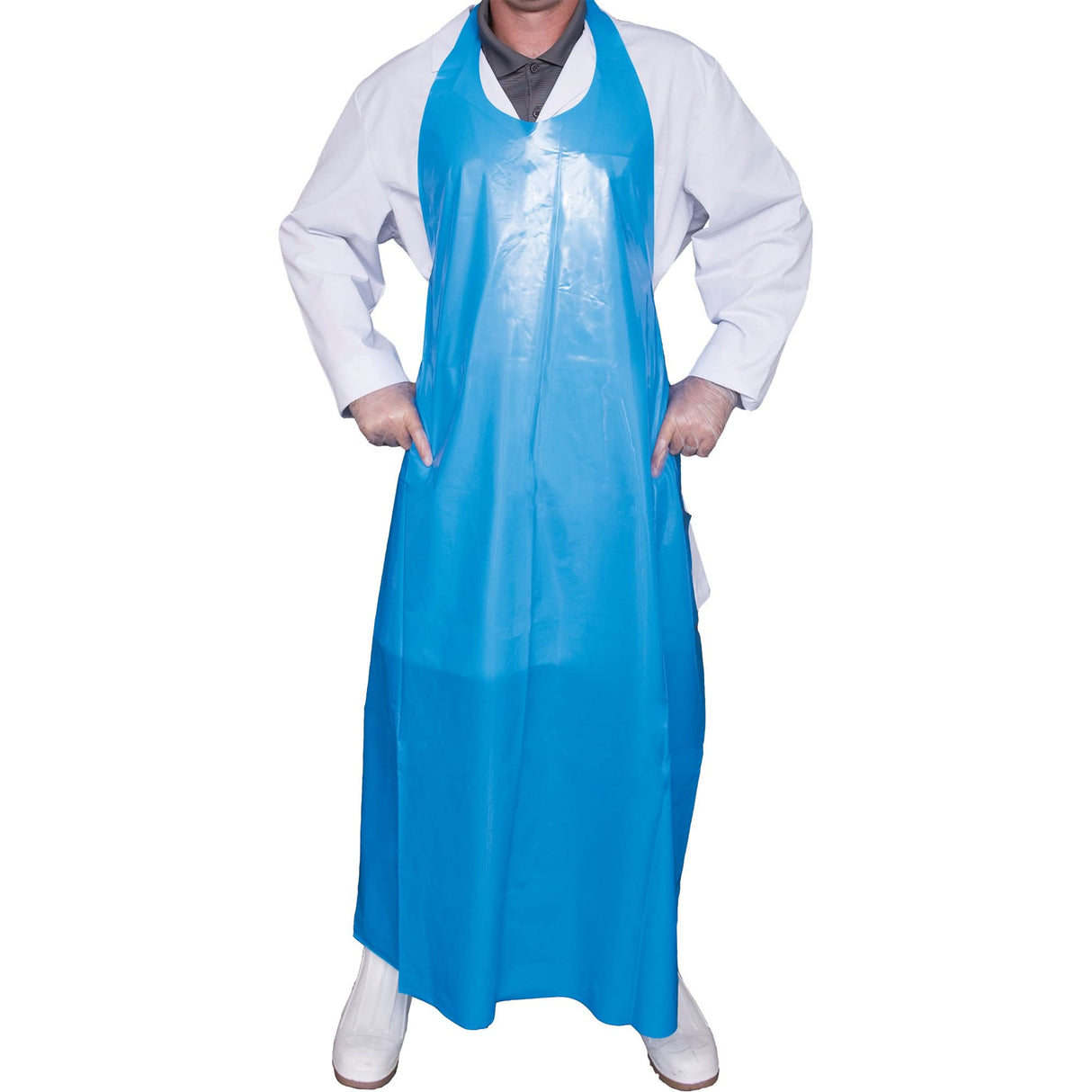 Top Dog 8 Mil. Apron, Polyurethane, 50" L x Blue