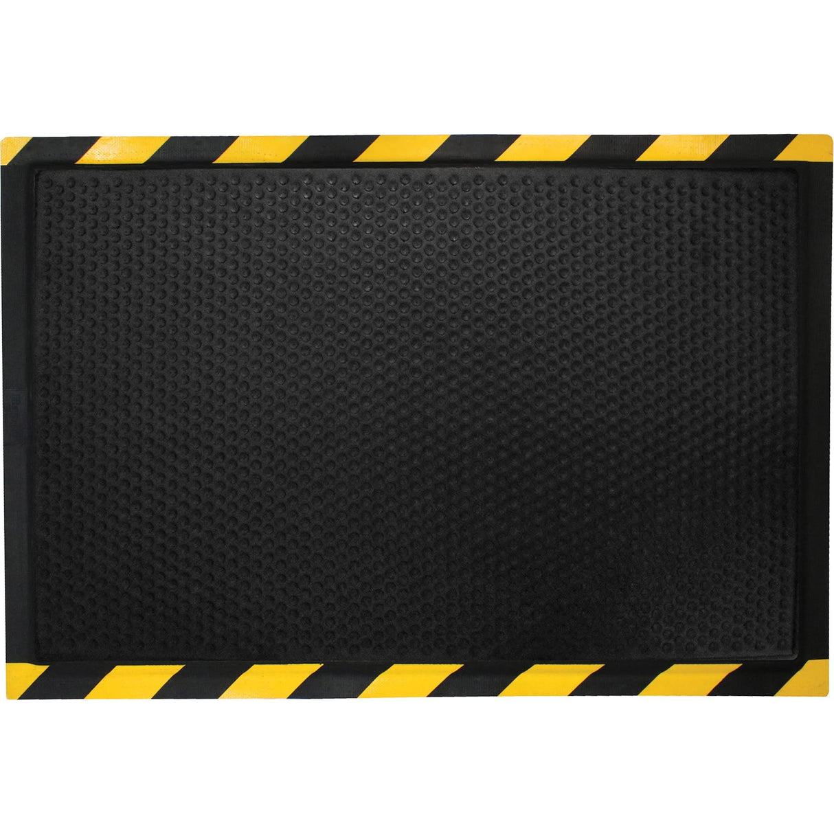 DuraComfort Anti-Fatigue Mat, Bubbled, 3' x 5' x 1/2", Black/Yellow, Nitrile