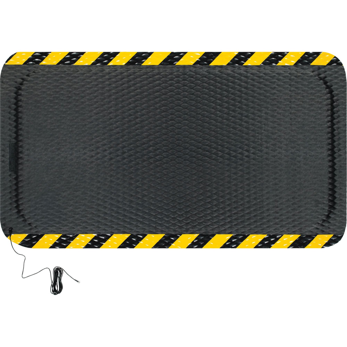 Hog Heaven Electrically Conductive Mat, 3' W x 5' L, 5/8" Thickness, Black/Yellow, Nitrile