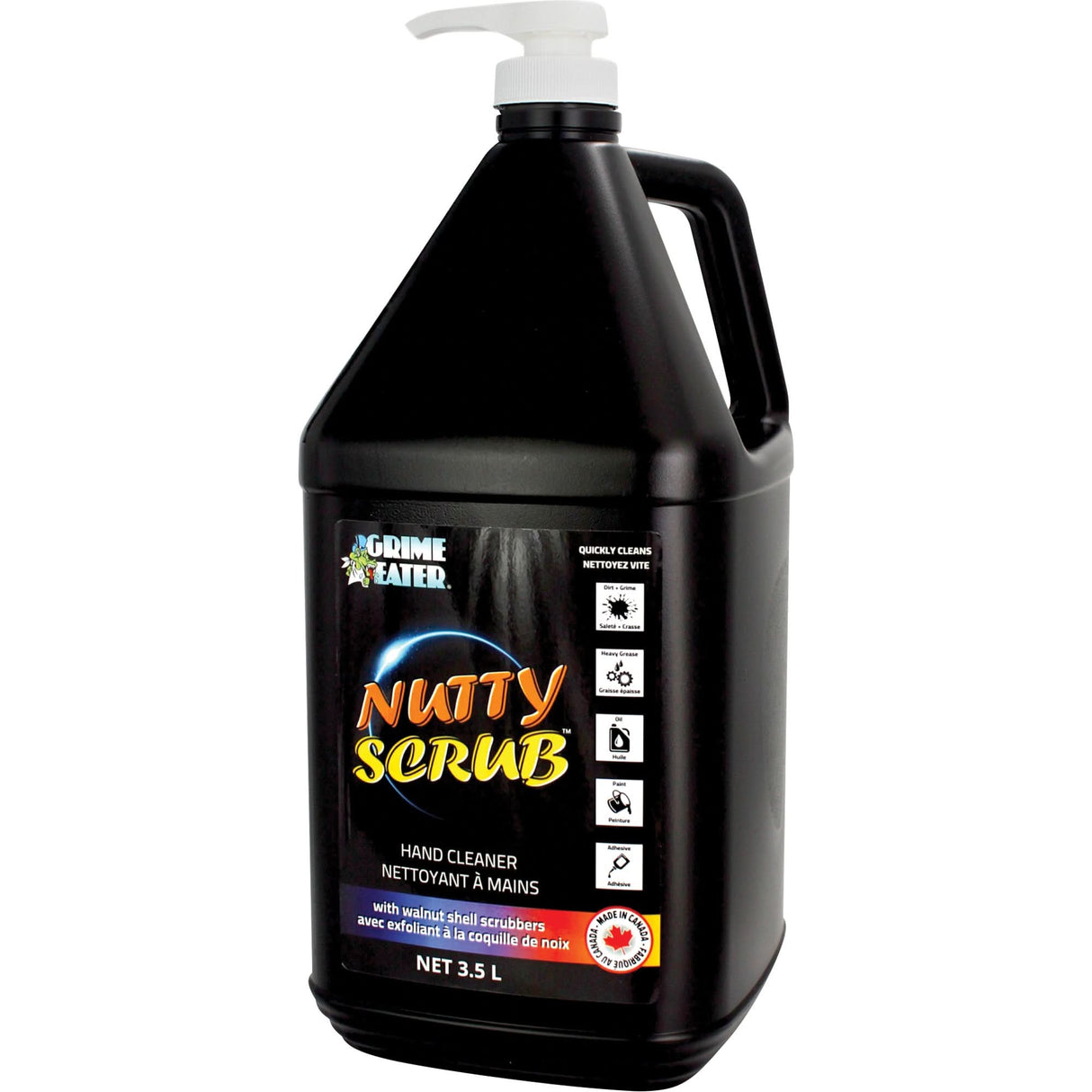 Nutty Scrub™ Hand Cleaner with Walnut Shell Scrubbers, Pumice, 3.5 L, Bottle, Unscented