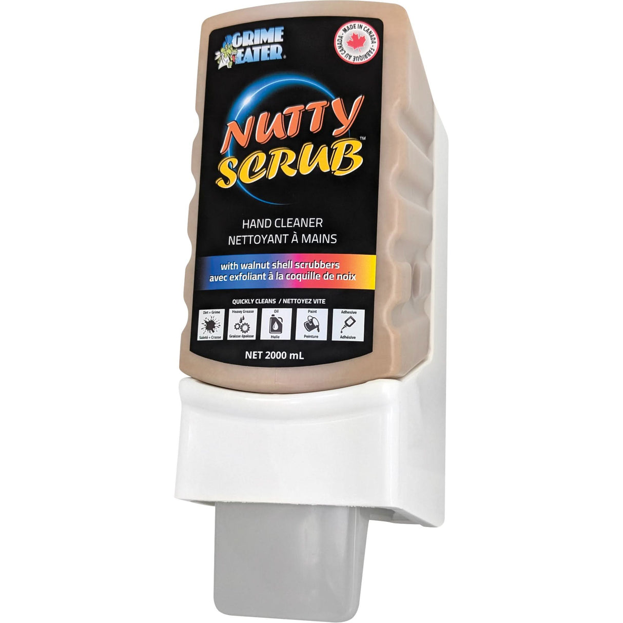 Nutty Scrub™ Hand Cleaner with Walnut Shell Scrubbers, Pumice, 2000 ml, Plastic Cartridge, Unscented
