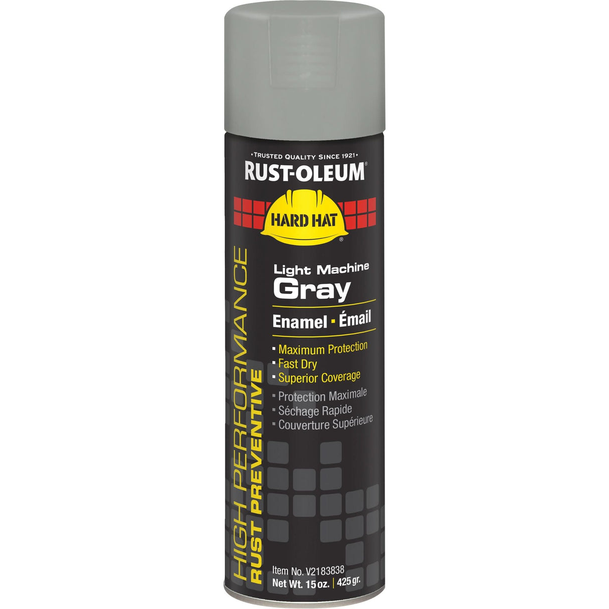 V2100 System Enamel Spray Paint, Light Machine Gray, Gloss, 15 oz., Aerosol Can