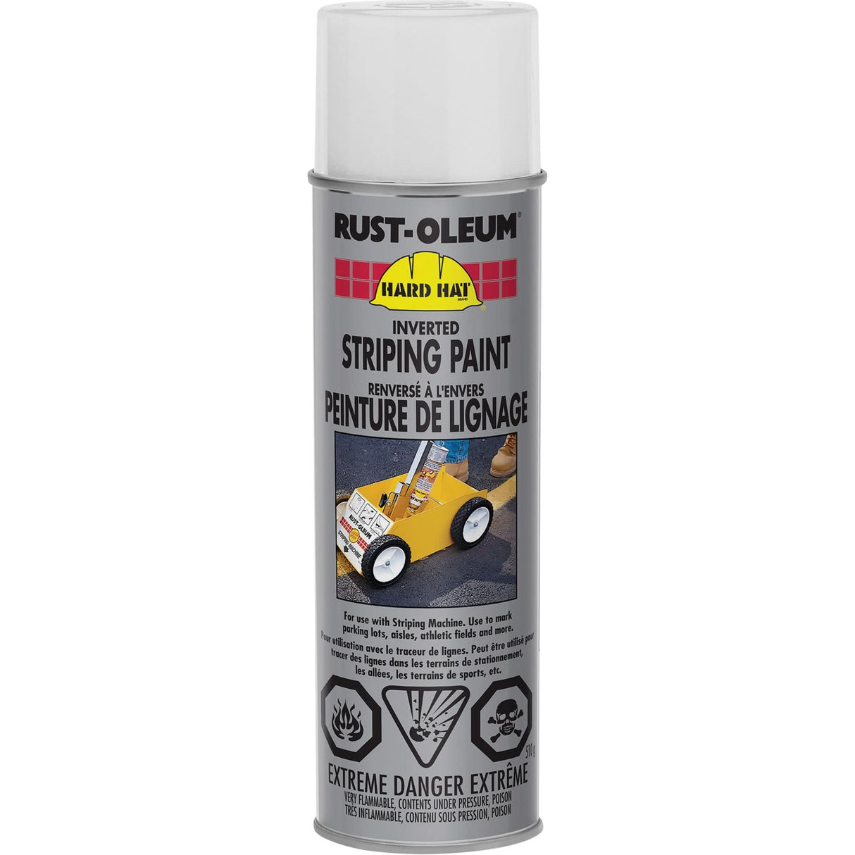 Inverted Marking Paint Spray, White, Aerosol Can