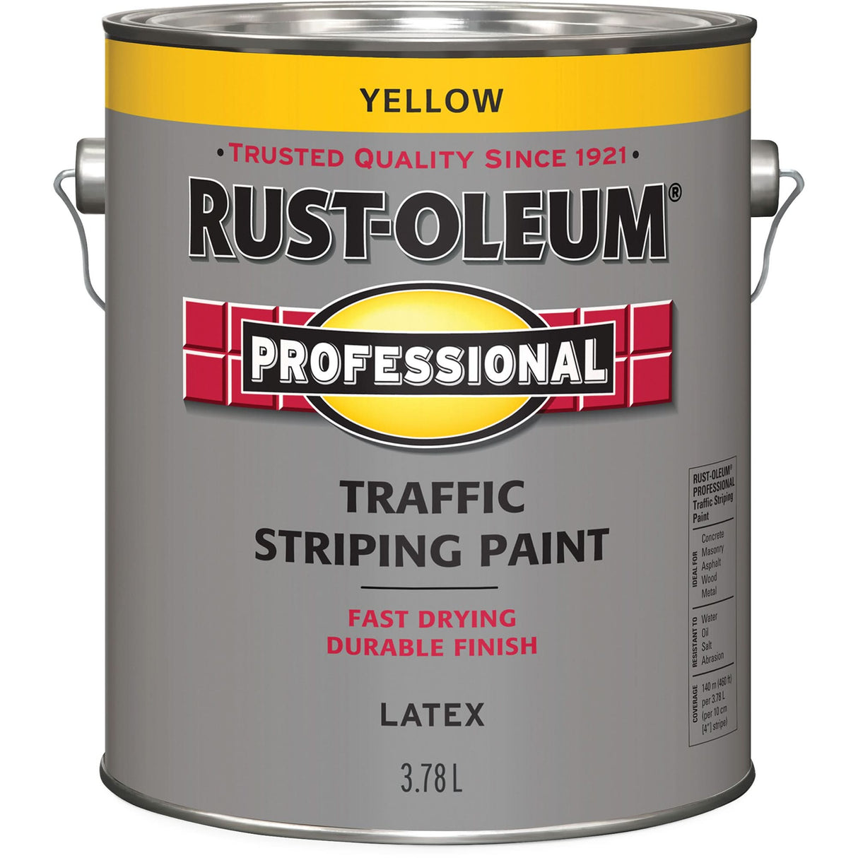 Traffic Striping Paint, Yellow, 3.78 L, Jug