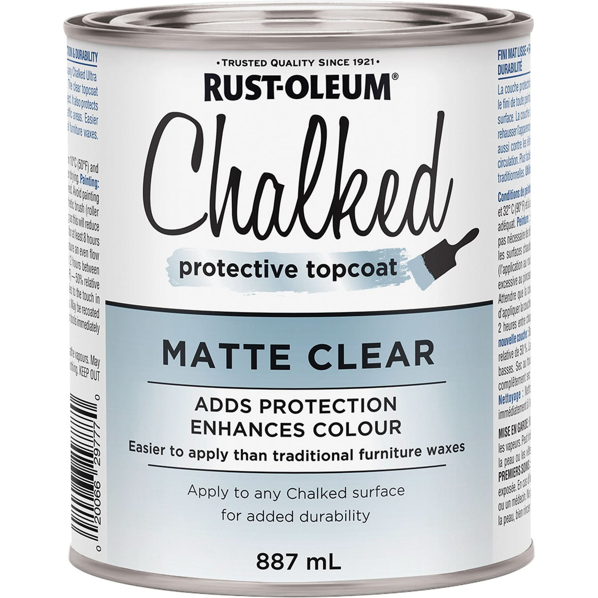 Chalked Protective Topcoat, 887 ml, Can, Clear