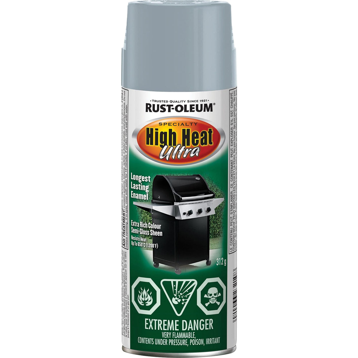 Specialty High Heat Ultra Enamel Spray Paint, Aerosol Can, Silver