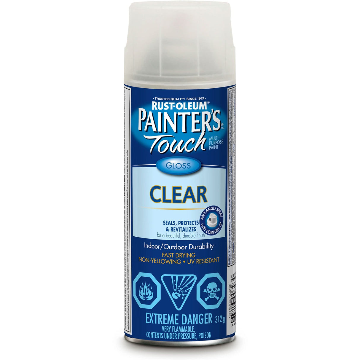 Painter's Touch® Multi-Purpose Brush-On Paint, Clear, Gloss, Aerosol Can