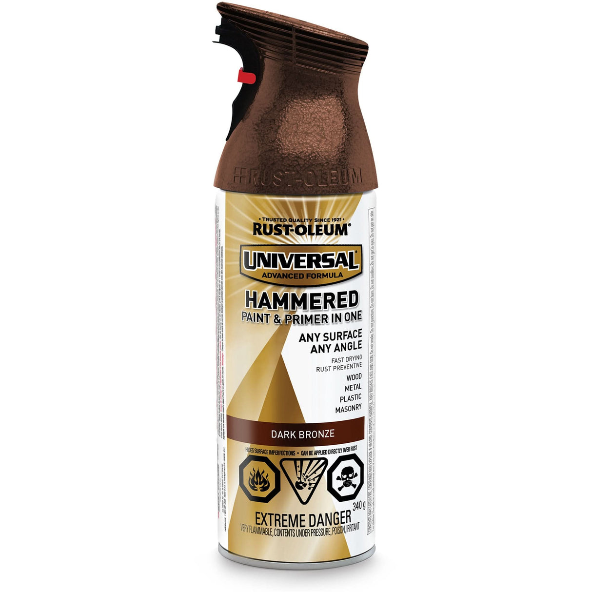 Universal® Paint & Primer In One, Dark Bronze, Hammered, Aerosol Can