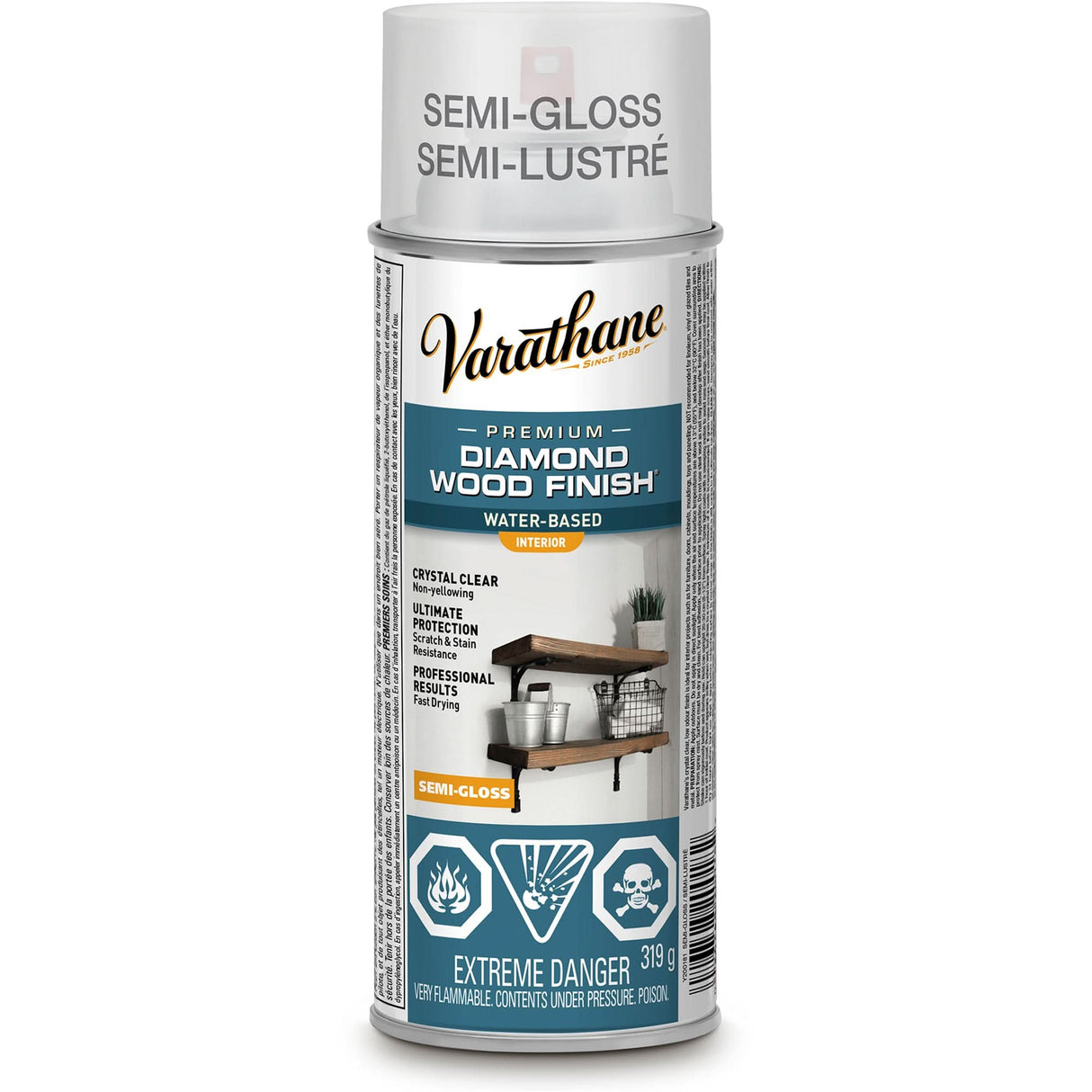 Varathane® Diamond Wood Finish® Interior Finish, 319 g, Clear, Satin
