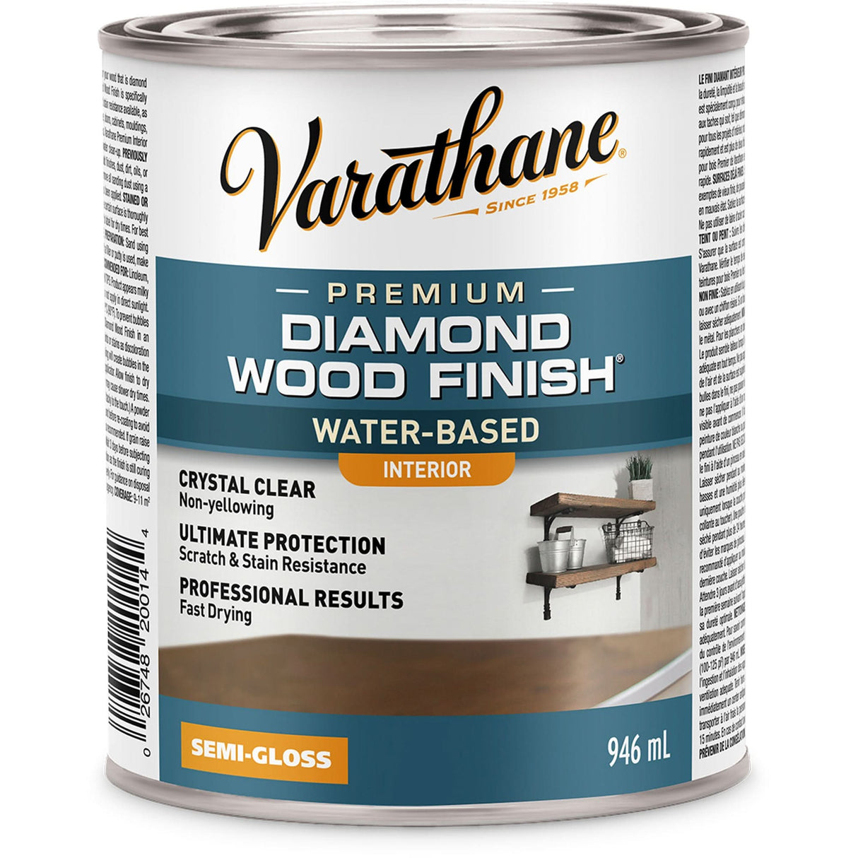 Varathane® Diamond Wood Finish® Interior Finish, 946 ml, Clear, Semi-Gloss