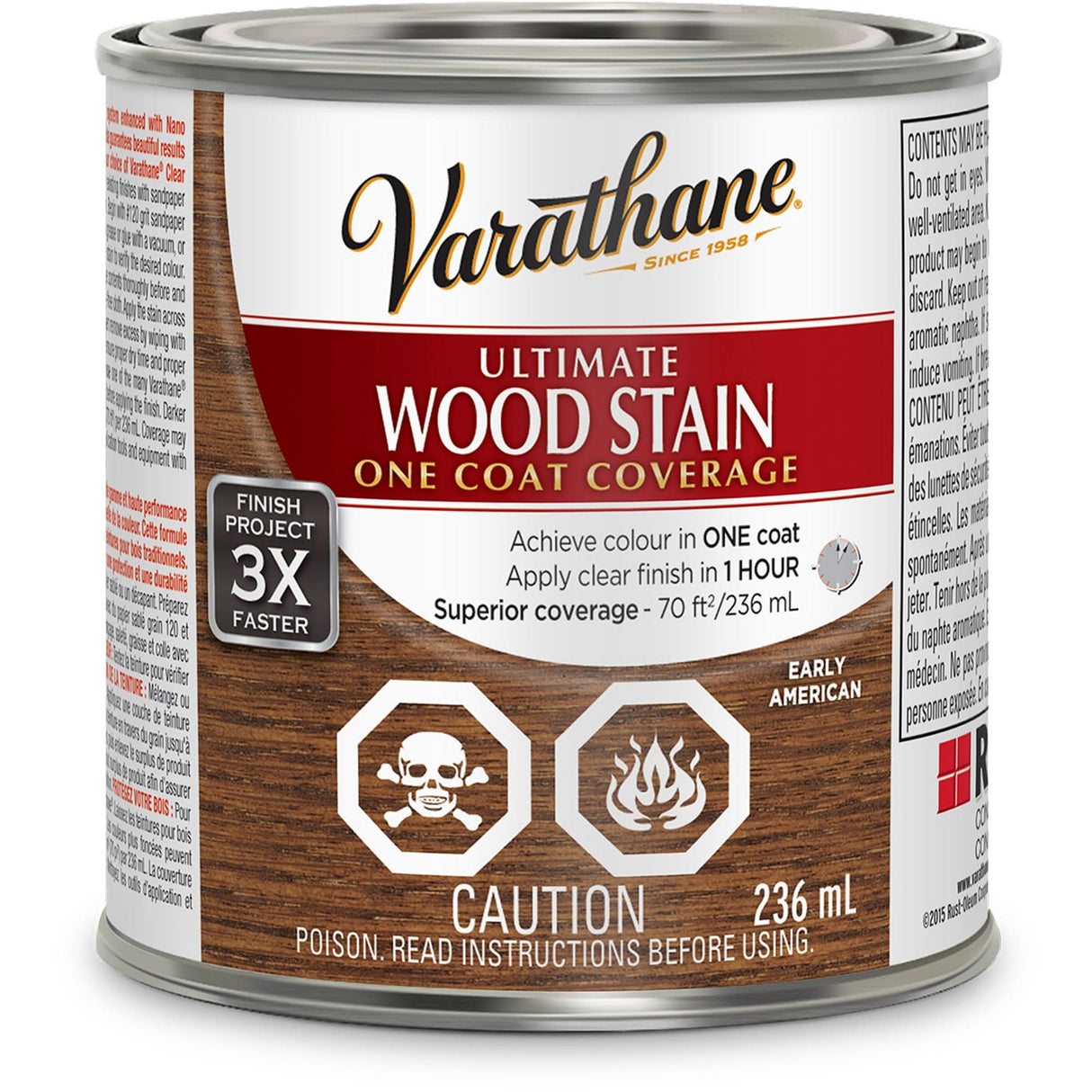 Varathane® Ultimate Wood Stain, 236 ml, Early American