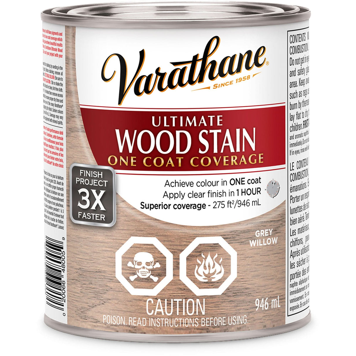 Varathane® Ultimate Wood Stain, 946 ml, Grey Willow