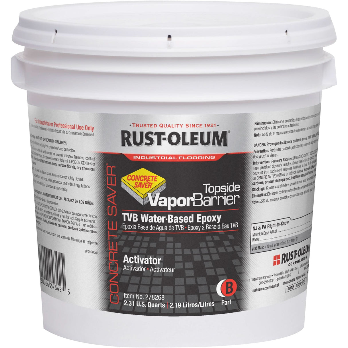 Topside Vapour Barrier, 1 gal., Water-Based, Transparent, Clear