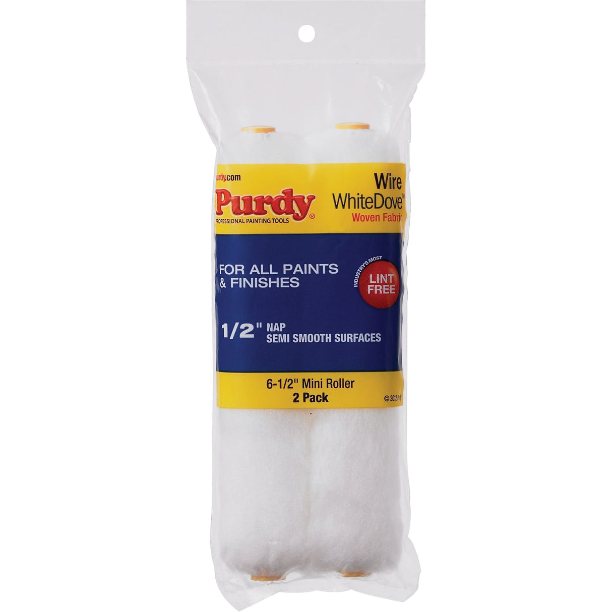 White Dove Mini Paint Roller Cover, 12.7 mm (1/2") Nap, 165 mm (6-1/2") L