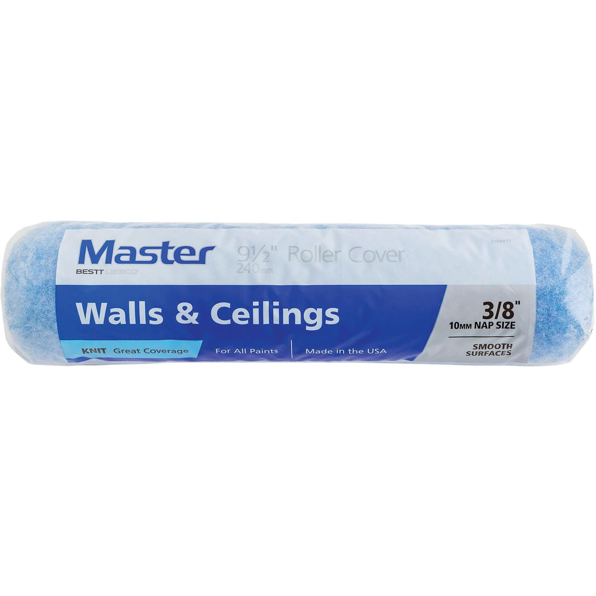 Master Standard Walls & Ceilings Paint Roller Cover, 10 mm (3/8") Nap, 240 mm (9-1/2") L