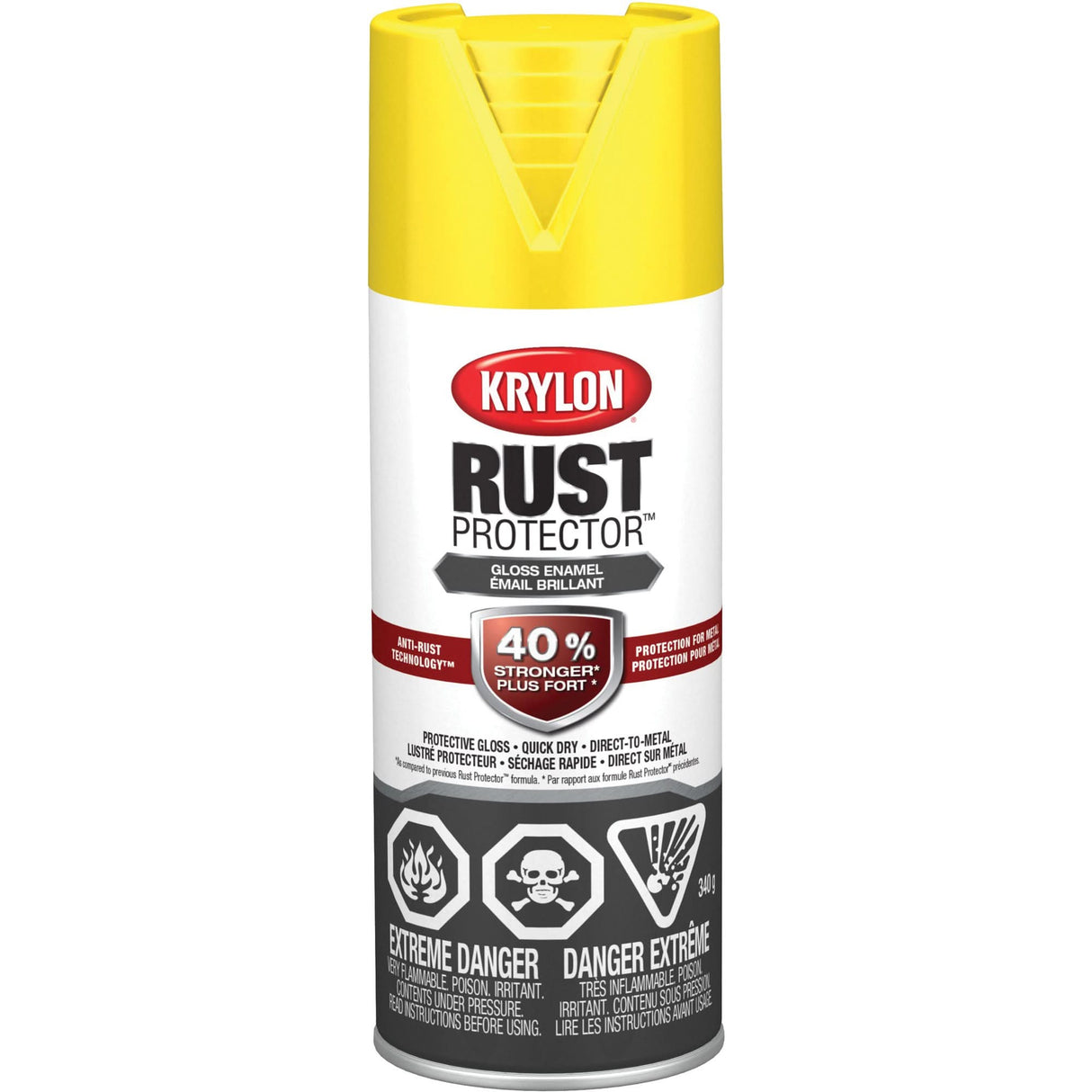Rust Protector® Rust Preventative Enamel, Yellow, Gloss, 12 oz., Aerosol Can
