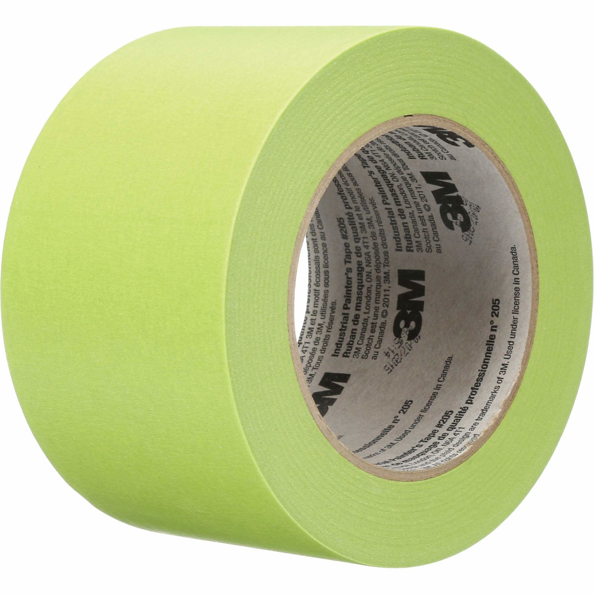 Industrial Painter's Tape 205, 72 mm (2-4/5") x 55 m (180'), Green