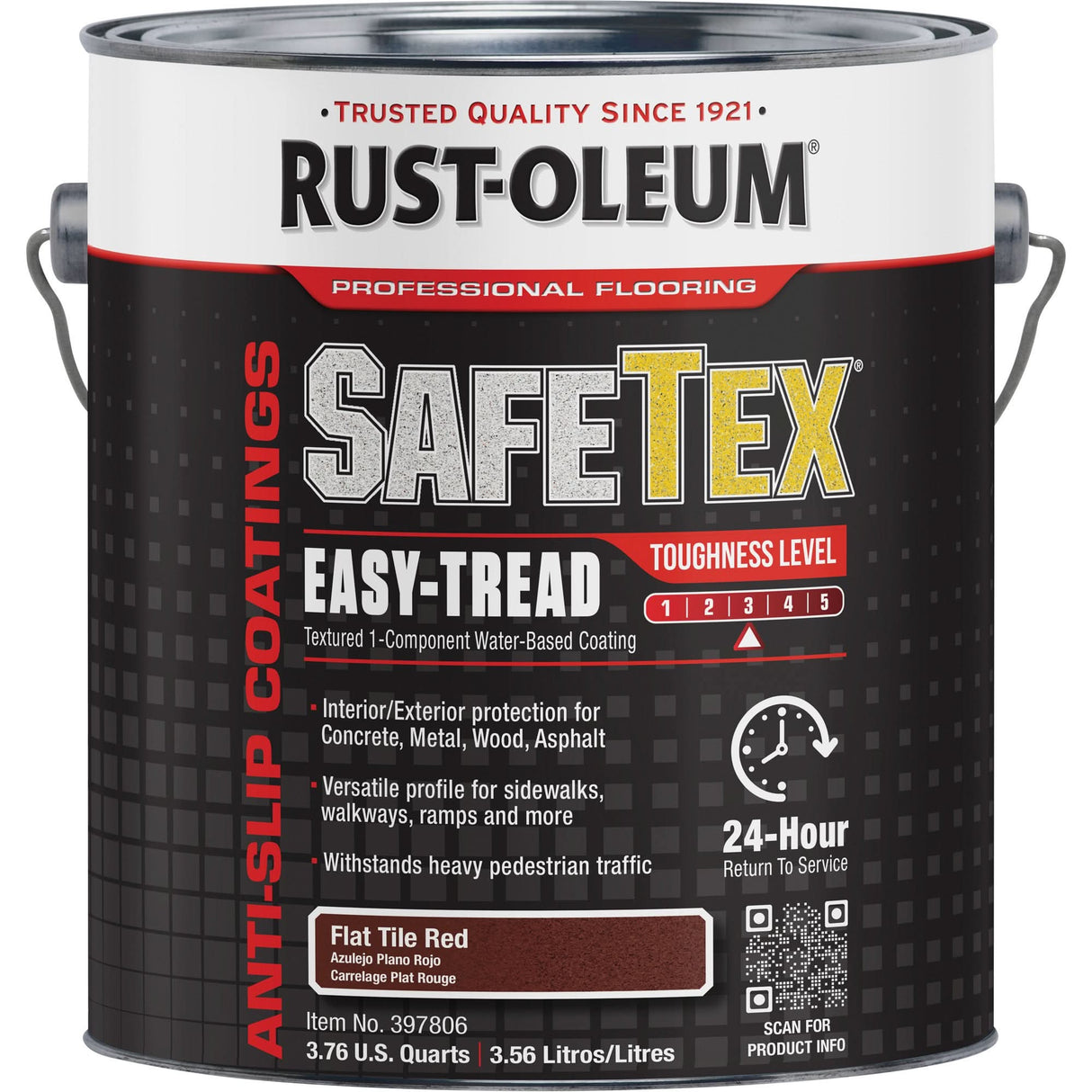 SafeTex® Easy-Tread Acrylic Coating, 1 gal., Water-Based, Flat/Textured, Red