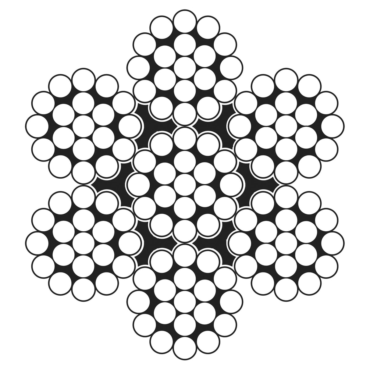 Wire Rope Cable, 250' (76.2 m) x 1/4", 6400 lbs. (3.2 tons), Stainless Steel
