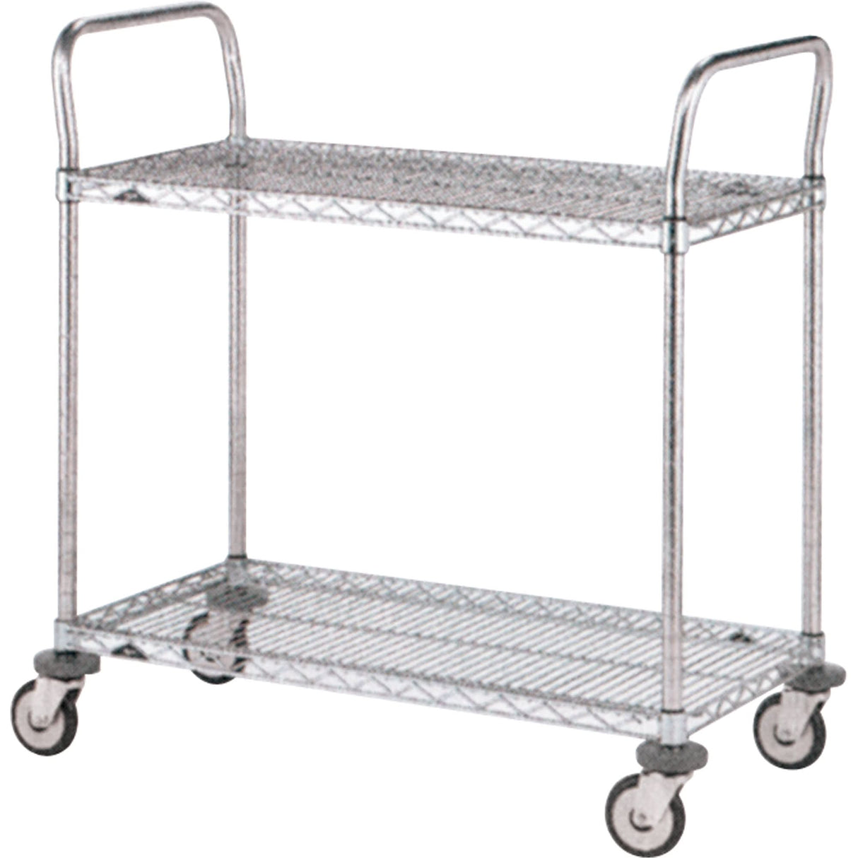 Standard-Duty Utility Carts, Stainless Steel, 24" x 39" x 24", 500 lbs. Capacity