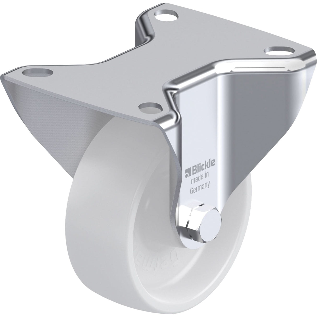 White Caster, Rigid, 3" (76 mm), Polyamide, 220 lbs. (100 kg.)