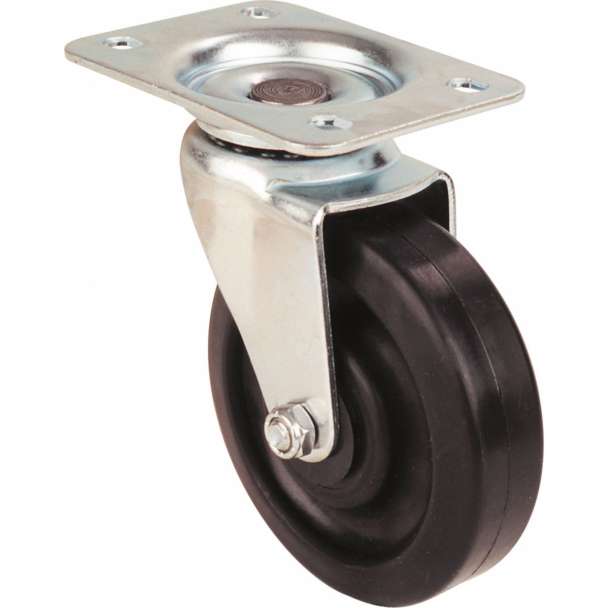 Light-Duty Caster, Swivel, 4" (101.6 mm), Steel, 250 lbs. (113 kg.)