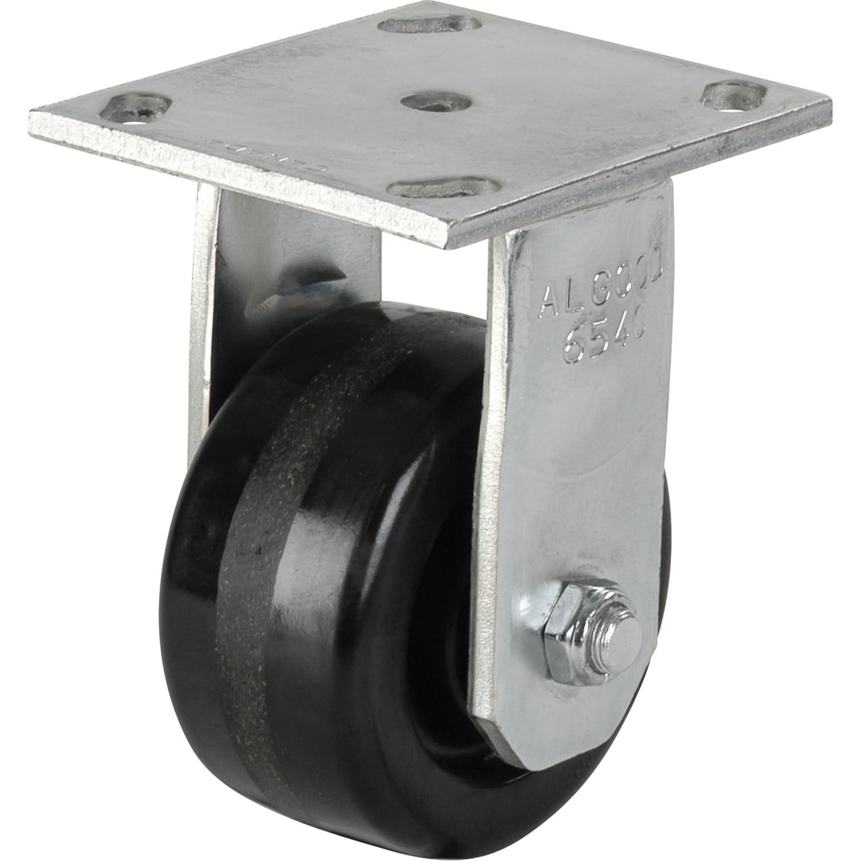 Heavy-Duty EMaxx Kingpin Caster, Rigid, 4" (101.6 mm), Phenolic, 800 lbs. (363 kg.)