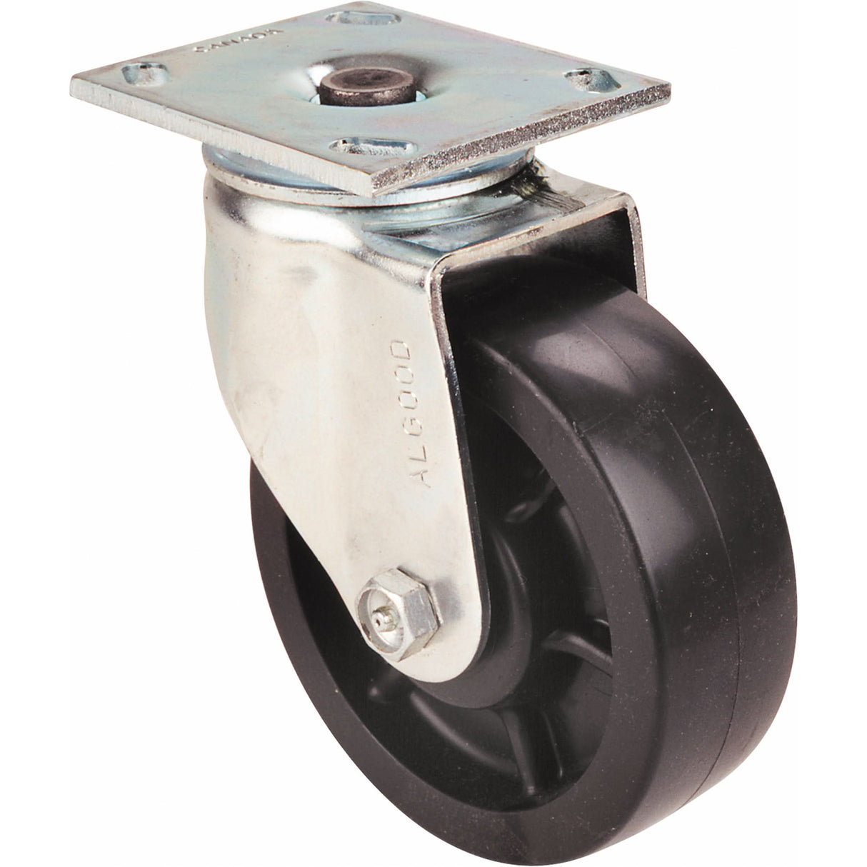 Heavy-Duty EMaxx Kingpin Caster, Swivel, 8" (203.2 mm), Steel, 900 lbs. (408 kg.)