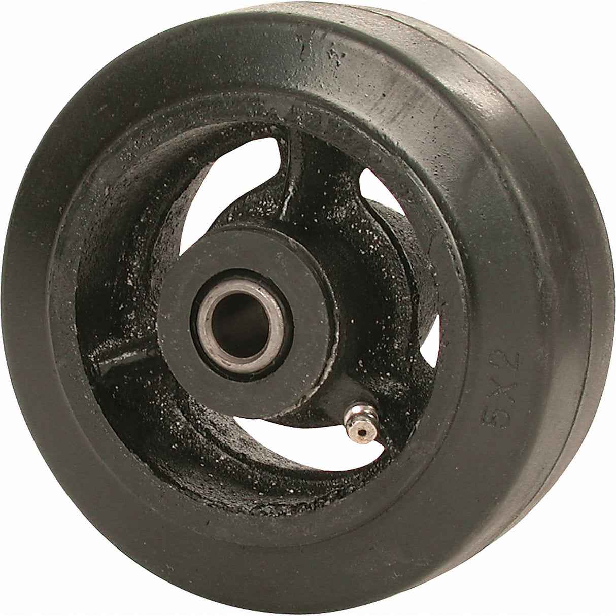 Mold-on Rubber Wheel, 6" (152 mm) Dia. x 3" (76 mm) W, 750 lbs. (340 kg.) Capacity