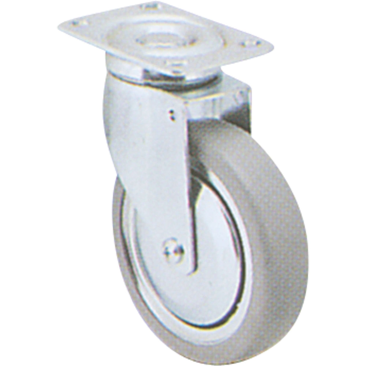 Zinc Plated Caster, Swivel, 5" (127 mm), Polyolefin, 240 lbs. (108 kg.)