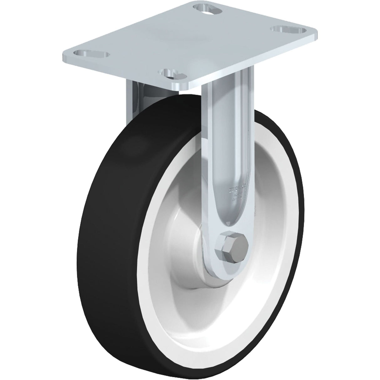 Heavy-Duty Kingpinless Caster, Rigid, 8" (203.2 mm), Thermoplastic Polyurethane, 1760 lbs. (798.32 kg.)