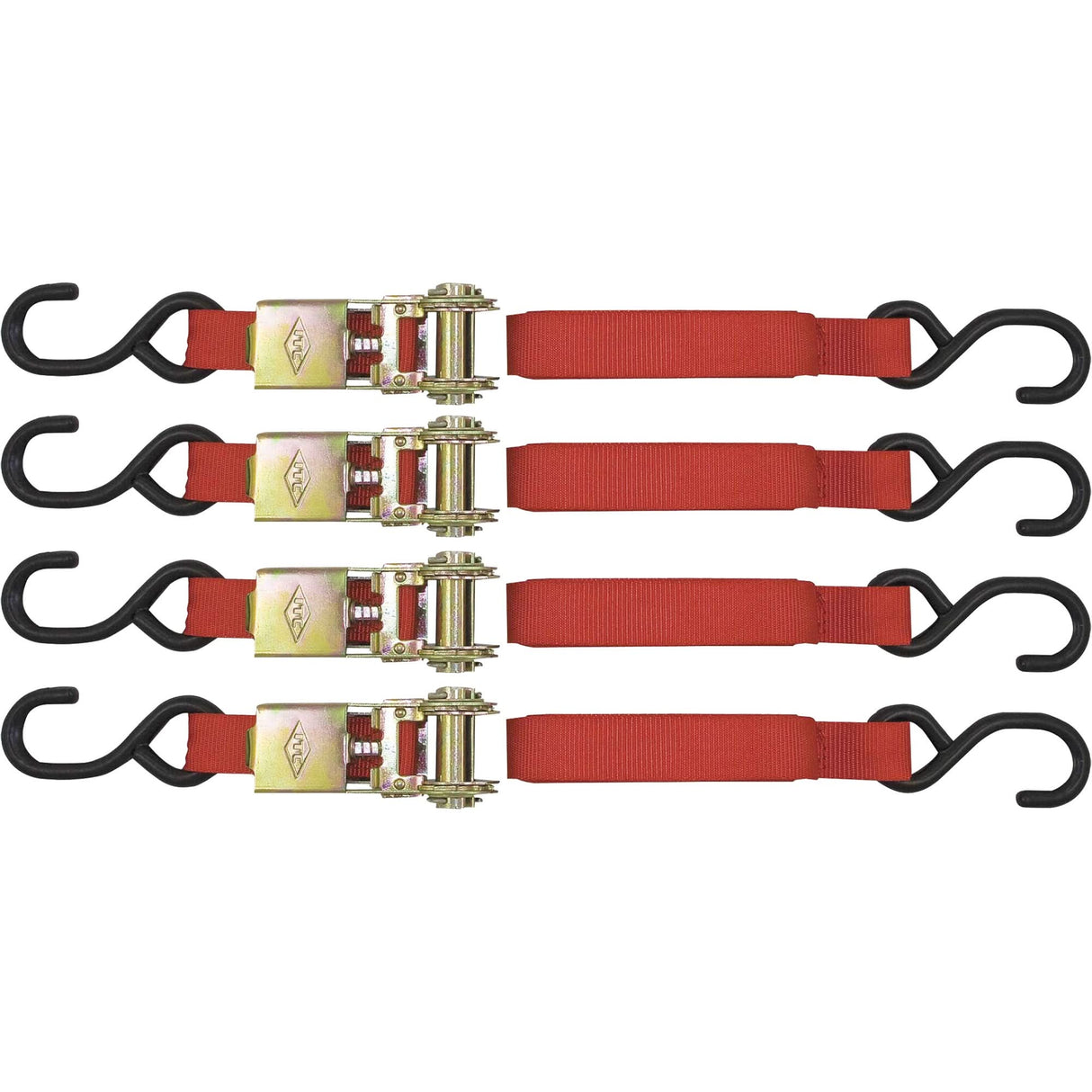 ITD-1154R Ratchet Tie Down Set, S-Hook, 1" W x 15' L, 1500 lbs. (680 kg) Working Load Limit