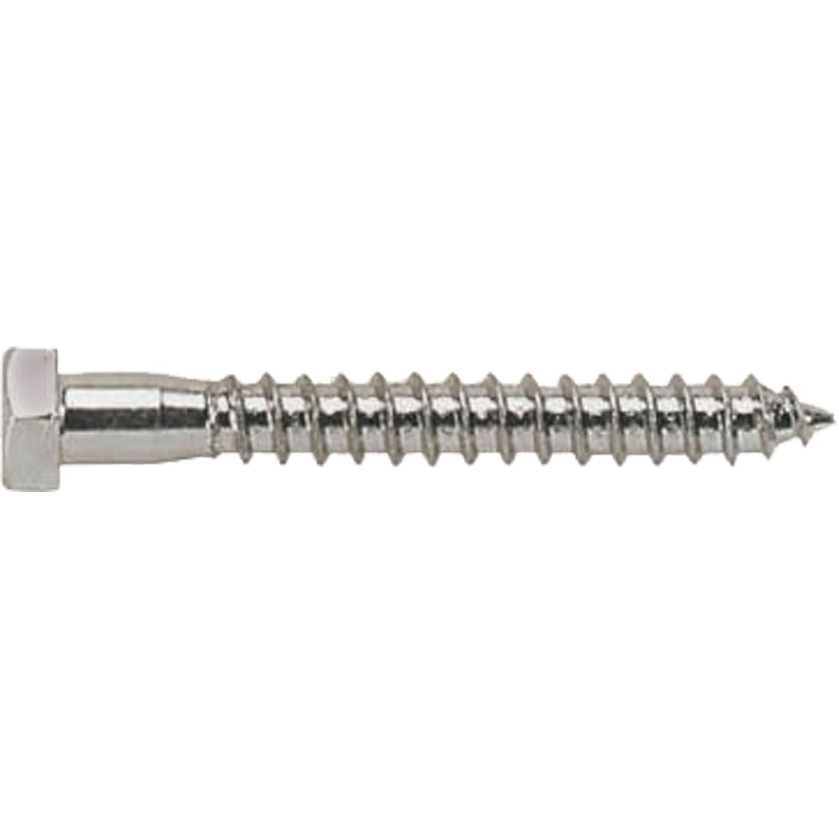 Lag Bolt, 3/8" x 4" L, Zinc Plated