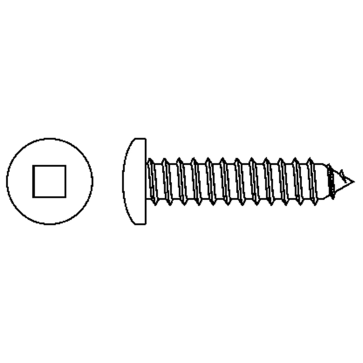 Tapping Pan Head Screws, #10 x 2" L, Zinc Plated
