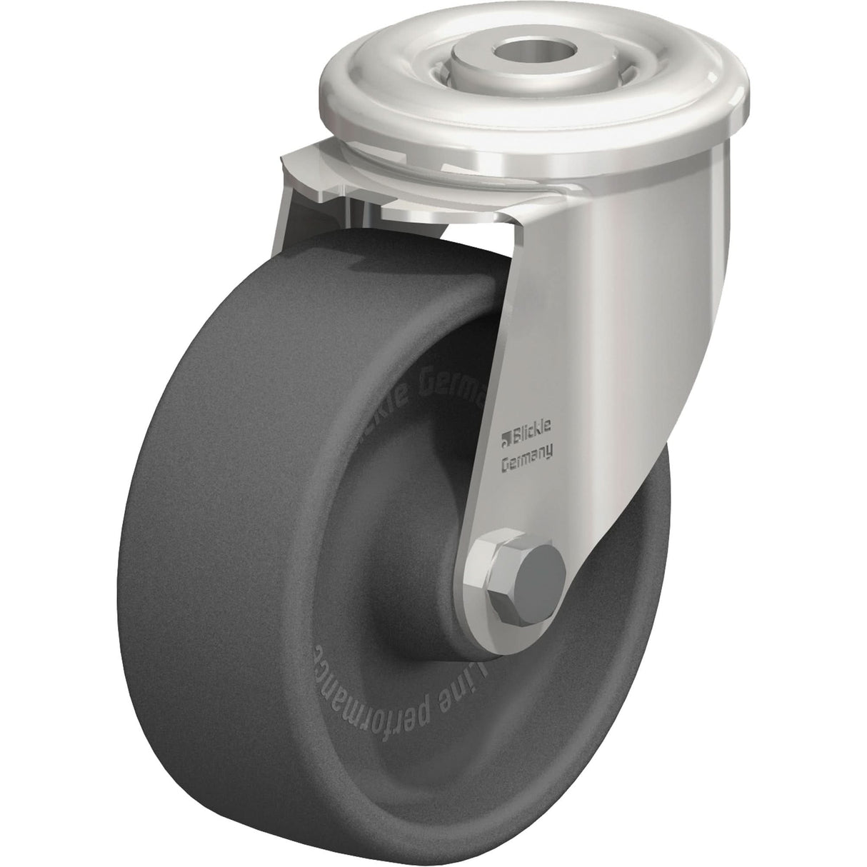 Heat-Resistant Thermoplastic Caster, Swivel, 4" Dia., 330 lbs. (149.685 kg.) Capacity