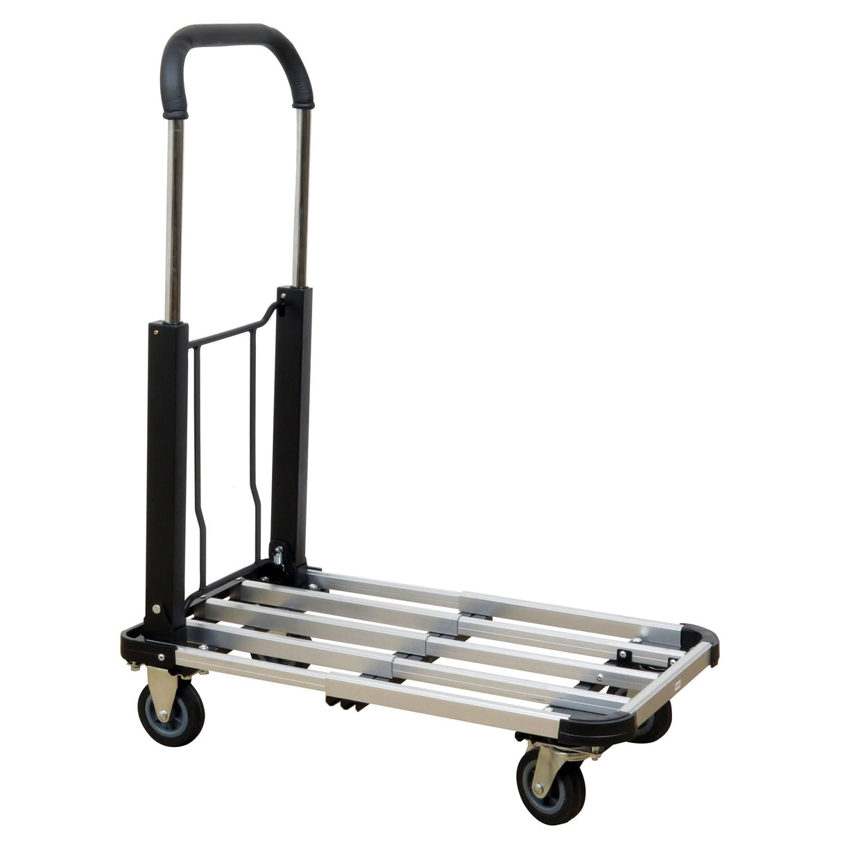 Folding Handle Platform Truck, Aluminum, 300 lbs., 28" L x 16" W, 37.75" High