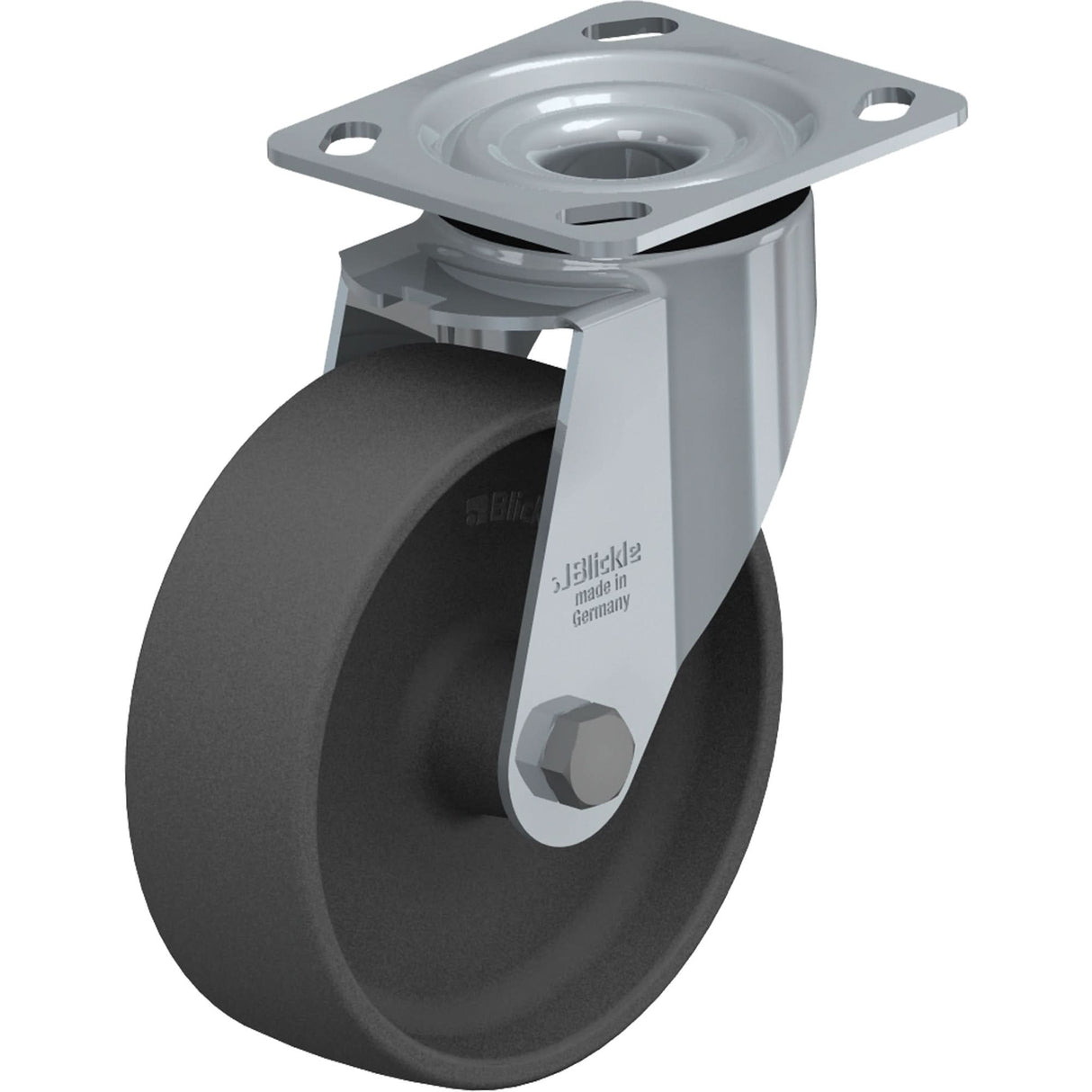 Impact-Resistant Caster, Swivel, 6" (152.4 mm), Nylon, 660 lbs. (300 kg.)