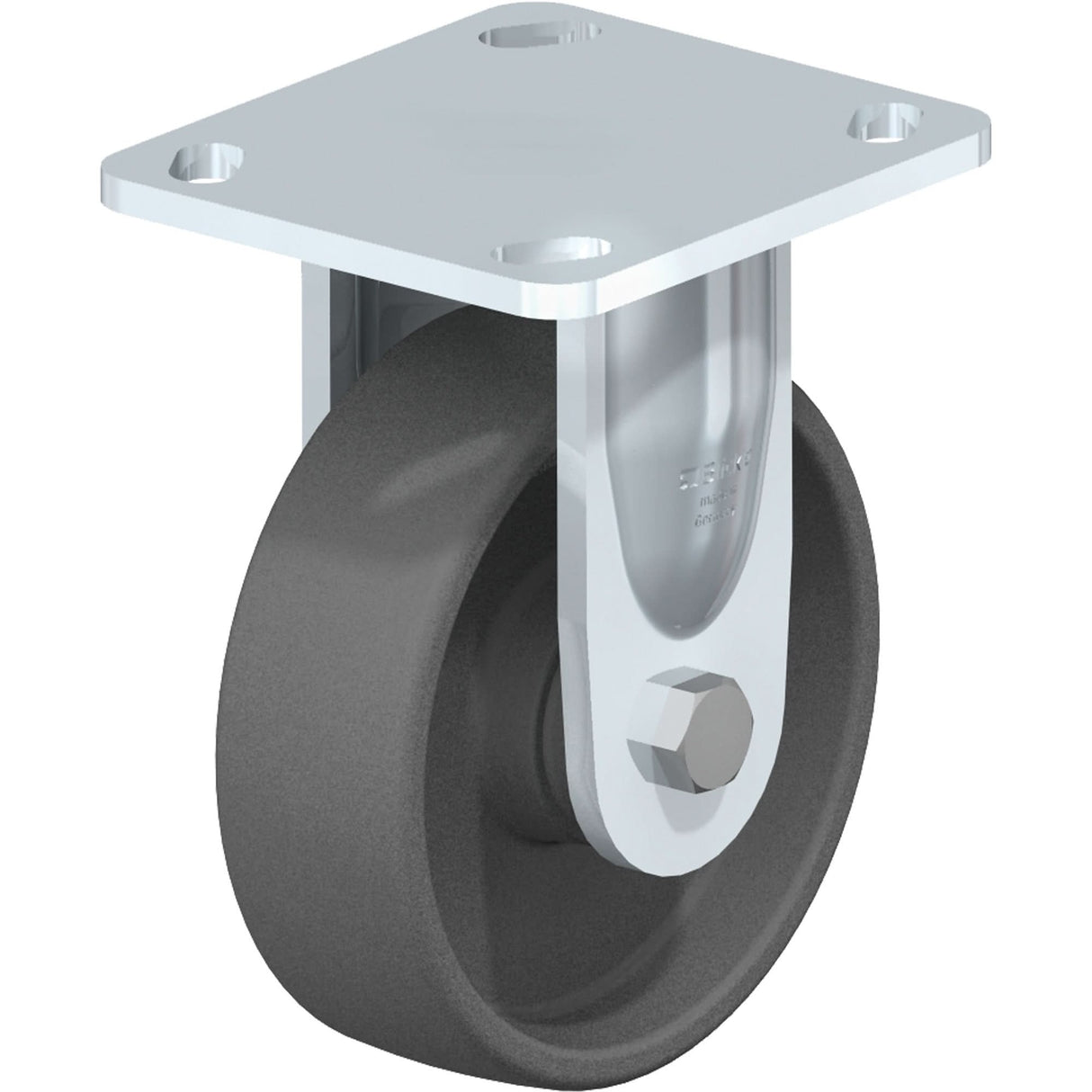 Impact-Resistant Caster, Rigid, 5" (127 mm), Nylon, 660 lbs. (300 kg.)