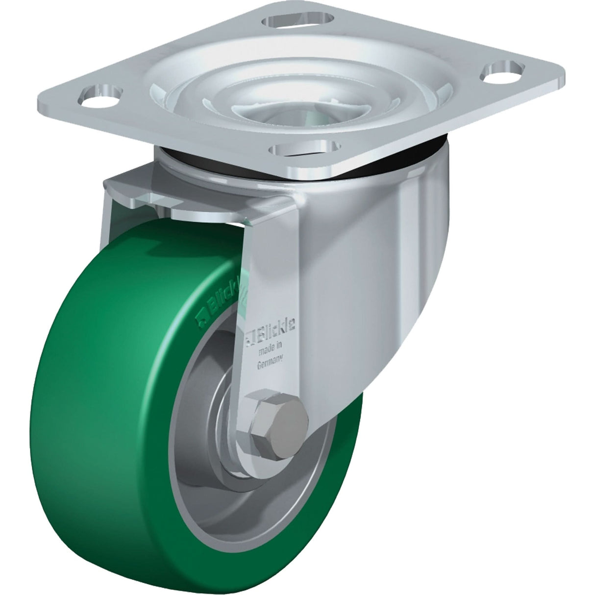 High-Quality Caster, Swivel, 4" (101.6 mm), Polyurethane Elastomer, 660 lbs. (300 kg.)